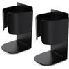 Yoassi 2PCS Portaspazzolino Eletrico da Parete in Acciaio Inossidabile Supporto Autoadesivo a Muro per Spazzolini Elettrici da Denti per Bagno Compatibile con Molti Tipi di Spazzolini,Nero