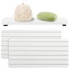 Generic Confezione da 2 vassoi per lavabo da bagno, assorbi acqua, vassoio per asciugatura in pietra per lavello del bagno e organizer da cucina, ad asciugatura rapida, portasapone e spugna, colore bianco