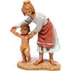 Holyart Pastorella con bimbo che cammina presepe Fontanini 10 cm