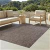 TAPISO Yucana Tappeto da Esterno a Tessitura Piatta Robusto Resistente ai Raggi UV Impermeabile Tappeto per Interni ed Esterni Balcone Terrazza Marrone Scuro Nero mélange 60 x 100 cm