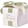 GIVBRO 10 scatole di caramelle nuziali con nastro bomboniere confezione regalo biscotto confezione regalo per compleanno forniture per feste di Pasqua verde