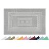 IlGruppone Tappeto Bagno Assorbente in Spugna Varie Misure da Scendidoccia A Tappeto Grande Lavorazione Jacquard Tinta Unita Ricamo Cornice Lavabile Lavatrice - Grigio - TappetoBagno60x120