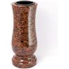Afterglow Elegante vaso per tomba vera Granito vanga altezza 28 cm/Ø 12 cm Benedice resistente agli agenti atmosferici frostsicher Granito vaso con inserto in plastica Cimitero Vase