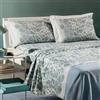 Caleffi Completo Lenzuola Matrimoniali in Cotone letto due piazze Art. Dea (Azzurro)