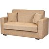 Arredo Stock Divano letto 2 posti tessuto beige, 160x83x73 cm
