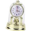 Leopacat Orologio da Tavolo,Orologio Soggiorno in Stile Retrò Europeo,Antico Orologio Silenzioso Decorativo Sveglia Digitale Alimentati Batteria per Soggiorno Camera Letto Ufficio 4,3 x 6,7 pollici