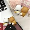 YOKUSHI, 4 decorazioni a forma di orsetti Bubu e Dudu, simpatiche statue a forma di orso dei cartoni animati, per computer desktop, notebook, telefono cellulare, ufficio, scrivania, auto, cruscotto