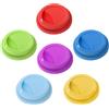 Aspire 6 Pezzi Coperchio Silicone per Bicchieri da caffè con Foro, Adatto per Tazza da 8.8 cm - 9 cm Diametro, Riutilizzabili - Assortiti