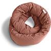 Huzi Infinity Pillow - Cuscino da viaggio per il collo, versatile e morbido, con supporto a 360°, lavabile in lavatrice, per casa, viaggi, volo, viaggi su strada (terracotta)