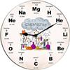 Horienteeon Orologio da tavolo periodico degli elementi - Simboli chimici - Orologio educativo elementare - Decorazione per aula - Funzionamento a batteria - Silenzioso - Senza ticchettio -