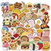 Damaiyyy Kit Adesivi Graffiti,Vinyl Decal Stickers 50PCS Adesivi Kawaii,Delizioso Cibo,tè al Latte,Frutta e Patatine Fritte,Adesivi Decorativi Fai da Te per Laptop,Agenda,Album di Ritagli,Diari,Album