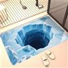 AVSMGP Tappeti con Effetto Ottico 3D, Tappetino Moderni Quadrati Zerbino Antiscivolo Lavabile Spesso per Ingresso, Bagno, Scale, Interni/Esterni,F,40x60cm/ 1'4x2'0