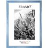 FRAMO 35mm Cornice per Immagini 14 x 18 cm | Azzurro Sfocato | Cornice in MDF Fatta a Mano con lastra di Vetro Artificiale antiriflesso a Prova di Rottura e Robusta Parete Posteriore in MDF