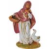 FONTANINI PASTORELLA con Oca 12CM in Resina STATUINA PRESEPE (F-98)