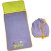 AmiAmarena Telo mare per bambini personalizzato con ricamo. Telo mare a sacca con tasca grande per cuscino. Telo in spugna 100% cotone (Prugna, 75x150)