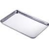 Generic Teglia da forno in acciaio inox, teglia per pane e biscotti, robusta, rettangolare, resistente, per frutta e torte (35 x 25 x 1,5 cm)