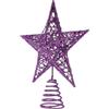 ifundom Decorazione Natalizia Stella in Cima Allalbero Cima Dellalbero Puntale Per Albero in Metallo Puntale Per Albero Da Esterno Ferro Da Stiro Natale 3d Viola Decorazione Dell'albero