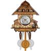 OUOULAJY Decorativo e delicato orologio a cucù in legno aggiungere fascino alla casa preciso e accurato tradizionale orologio chalet della Foresta Nera cm008