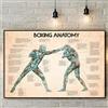 Bioprocess Poster di Anatomia della Boxe - Conoscenza del Pugilato, Grotta di Pugilato - Decorativo da Parete per Interni ed Esterni in Metallo 20 x 30 cm