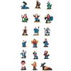 Aurora Store Set 18 Pastori in Resina 3,5 cm COLORI VIVI Presepe Statuine in Personaggi Assortiti dipinte a Mano Personaggi Mestieri Contadini Figure Diverse