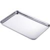 Generic Teglia da forno in acciaio inox, teglia per pane e biscotti, robusta, rettangolare, resistente, per frutta e torte (34,5 x 21,5 x 1,5 cm)