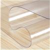 DSWZLQDXB Tappetino Protettivo per Pavimenti Duri Trasparente Glassato,Base Sedia Scrivania Spessore 1mm,Tappeto Salvapaviment Smerigliato per Sedia da Ufficio,Tappetino Scrivania (150x220cm)
