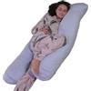 bananair - Cuscino Gravidanza per Dormire - Comfort per Sonni Riposanti - Fodera Lavabile - Cuscino Allattamento e Gravidanza Confortevole e Morbido - Pregnancy/Body Pillow (Blu, Cotone, 140x80 cm)