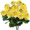 Corkwaw 2 gerani artificiali, fiori artificiali di seta sono utilizzati per la decorazione della casa, interni, esterni, giardino, patio, vaso, decorazione della tavola, decorazione della casa (giallo