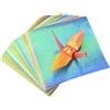 URROMA Carta per origami glitterata, 100 pezzi, lucida, quadrata, pieghevole, colorata, per origami a mano, accessori artistici fai da te, 15 cm