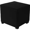 Hoowarm Elastico Copri Pouf Elastico Rotondo/Quadrato 45x45/40X40cm Fodera Poggiapiedi Jacquard /Velluto Copripoggiapiedi Antiscivolo Cover Sgabello Lavabile Estraibile Copertura Protettiva Per Ottomana ( Col