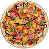 Horienteeon Orologio da parete a forma di pizza Orologio da cucina Cibo Orologio da parete Fast Food Ristorante Orologio da parete silenzioso senza ticchettio Orologio da cucina silenzioso Orologi a