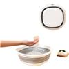 Générique Bacino pieghevole, bacinella retrattile lavabo pieghevole multifunzione in silicone sano e inodore, ciotola rotonda pieghevole per stoviglie poco ingombrante per viaggi in campeggio e cucina