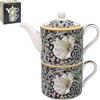 The Leonardo Collection William Morris Pimpernel Tea for One, set di teiera e tazza in ceramica, bel regalo per l'ufficio, elegante teiera stampata per gli appassionati di tè, multicolore