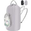 IHOMAGIC 95L Grande Cesto Portabiancheria Sporca per Bagno, Cesta Portabiancheria Pieghevole con Tasca e Manico, Versatile Cestino Panni Sporchi, Sacca da Bucato per Viaggi, Dormitorio, Grigio Chiaro