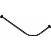 LLSZAHD Asta Tenda Doccia per Vasca Vasche da Bagno, Bastone Tenda Doccia Angolare Curvo A Pressione Tipo L, Bastone Tenda Doccia Circolare Regolabile, 60 To 80 X 80 To 120cm, Nero