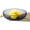 Xialuwy Cesto di frutta in metallo nero rotondo cesto di frutta cestino da cucina controsoffitto cesto di frutta per frutta verdura snack caramelle