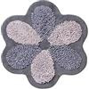 BIANCHERIAWEB Tappeto A Fiore Casa Bagno Cotone Spugna Morbida Antiscivolo Flower Grigio