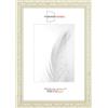 Duisburger-Rahmen24 Cornice portafoto in legno massiccio, stile vintage, retrò, 40 x 50 cm, in bianco crema, oro, con vetro sintetico infrangibile e antiriflesso, cornice per poster, puzzle, collage fotografico DR092
