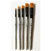 Generico BORCIANI E BONAZZI Serie 901 Set 10 PENNELLI Manico Corto Pelo Sintetico Oro Punta Piatta N. 0, 1, 2, 4, 6, 8, 10, 12, 14, 16 + PORTAPENNELLI IN PLASTICA OMAGGIO!!