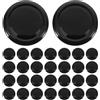 Alipis 50 Pezzi Coperchi in Banda Stagnata Per Barattoli Di, Tappi Ermetici Per Marmellate, Sottaceti, Riutilizzabili, Adatti Per Barattoli E Altri Contenitori (63mm, Nero)