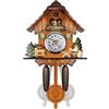OUOULAJY Decorativo e delicato orologio a cucù in legno aggiungere fascino alla casa preciso e accurato tradizionale orologio chalet della Foresta Nera cm006