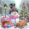 MAXBYE 5D Diamond Painting Art Kit Completo,Pupazzo di Neve Pittura Diamante FAI DA TE, Albero di Natale Pittura Diamante Strass Ricamo a Punto Croce Painting per Decorazioni Casa 30x40cm