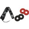 Fender 099-0681-543 2 Cinturino Monogramma in Nero, Grigio Chiaro, Grigio Scuro & Strap Block Security Lock End Pin