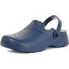 Eagsouni Zoccoli e Sabot Uomo Donna Ciabatte da casa Pelliccia Foderato Pantofole Impermeabile Scarpe da Giardino Antiscivolo Inverno Clogs All'aperto, Blu Scuro, 39 EU