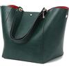 sqlp Borsa shopper da donna, grande, in pelle, con manici, da lavoro, borsa a tracolla, verde scuro, Einheitsgröße, Western