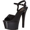 Pleaser Sandali da Donna Aspire-609 con Plateau, Nero, 38 EU