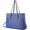 DORRISO Grande Donna Borse Tote per Laptop da 15,6 Pollici Classica Borsa a Mano Multiple Tasche Borsa a Tracolla per Viaggio Università Lavoro Vacanza Casuale Donna PU Pelle Borse a Spalla Blu