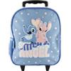 CERDÁ LIFE'S LITTLE MOMENTS Zaino Asilo Stitch con Trolley 25x32x12 cm - Leggero 615 g, Manico Telescopico 20 cm, Spallacci Imbottiti a Scomparsa, Patch in Gomma - Licenza Ufficiale Cerdà