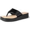 Amazon Essentials Sandali infradito da donna, in ecopelle nera, taglia 38