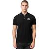 Lonsdale London BRUAN Uomo Polo Nero 100% Cotone Slim Fit
